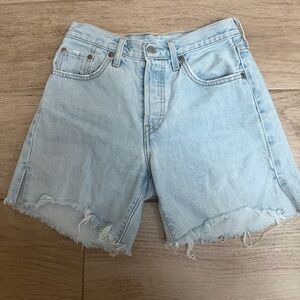 Levis Light Blue Denim Women Shorts